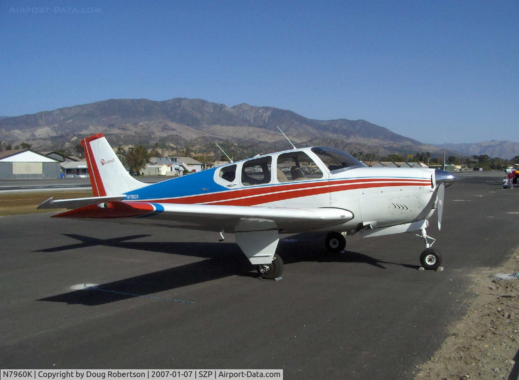 N7960K, 1964 Beech 35-B33 Debonair C/N CD-774, 1964 Beech 35-B33 DEBONAIR, Continental IO-470-K 225 Hp