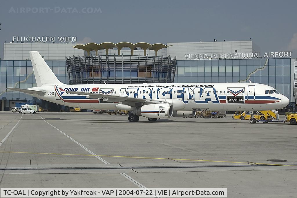 TC-OAL, 1999 Airbus A321-231 C/N 1004, Onur Air Airbus 321 in Trigema colors