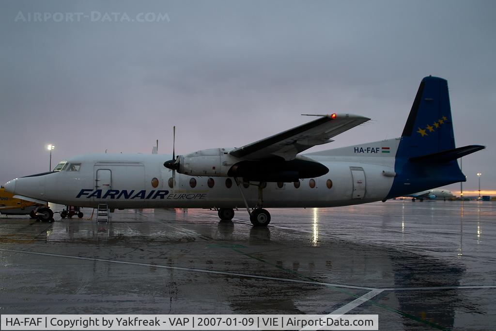 HA-FAF, 1982 Fokker F-27-500 Friendship C/N 10632, Farnair Fokker 27