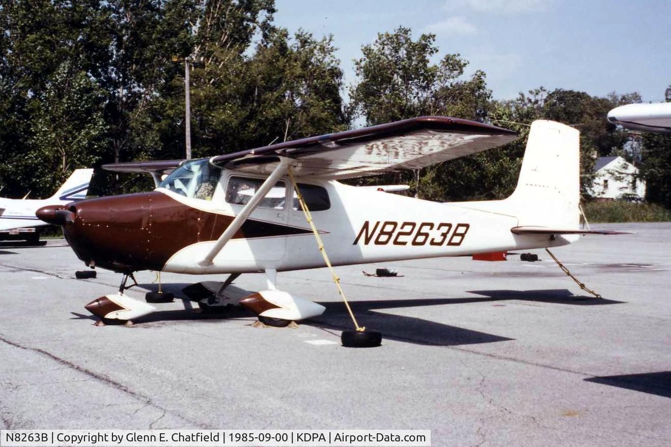 N8263B, 1957 Cessna 172 C/N 36063, Photo taken for aircraft recognition training