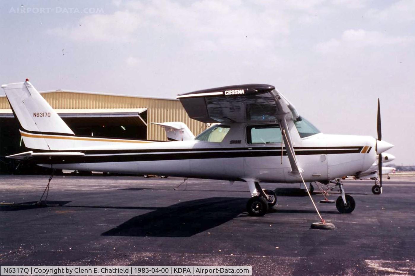N6317Q, 1981 Cessna 152 C/N 15285230, Photo taken for aircraft recognition training