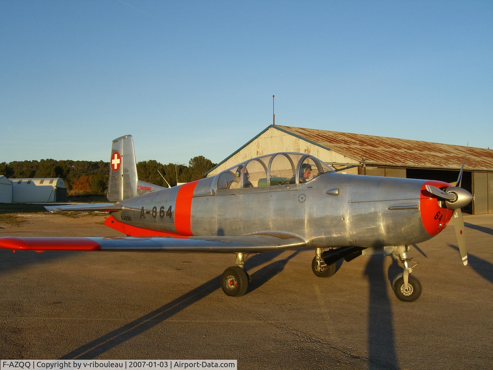 F-AZQQ, 1959 Pilatus P3-05 C/N 502-51, Aerodrome Cuers Pierrefeu 83 FRANCE