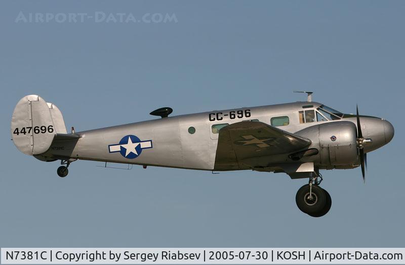 N7381C, 1944 Beech C18S C/N 8104, EAA AirVenture 2005