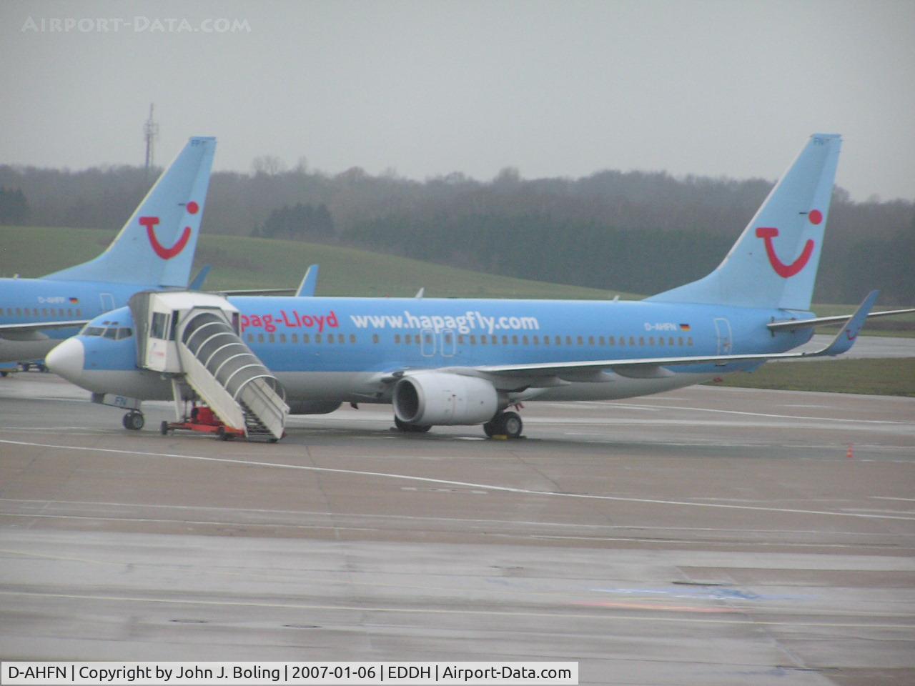 D-AHFN, 2000 Boeing 737-8K5 C/N 28228, Boeing 737 NG at Hamburg, Germany