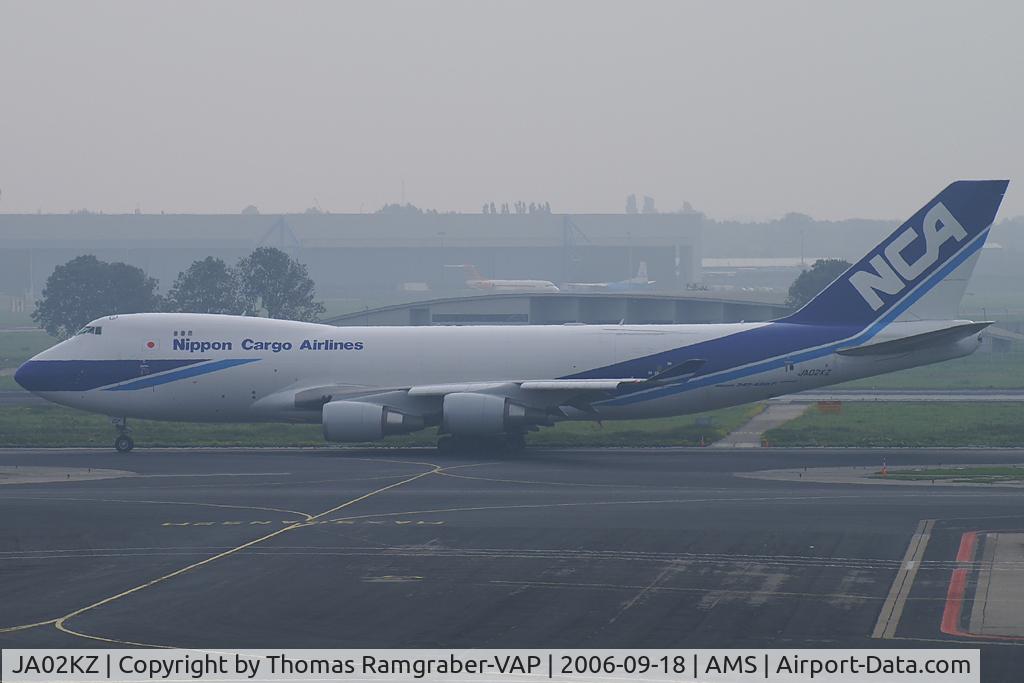 JA02KZ, 2005 Boeing 747-481F (SCD) C/N 34017, Nippon Cargo Airlines-NCA B747-400