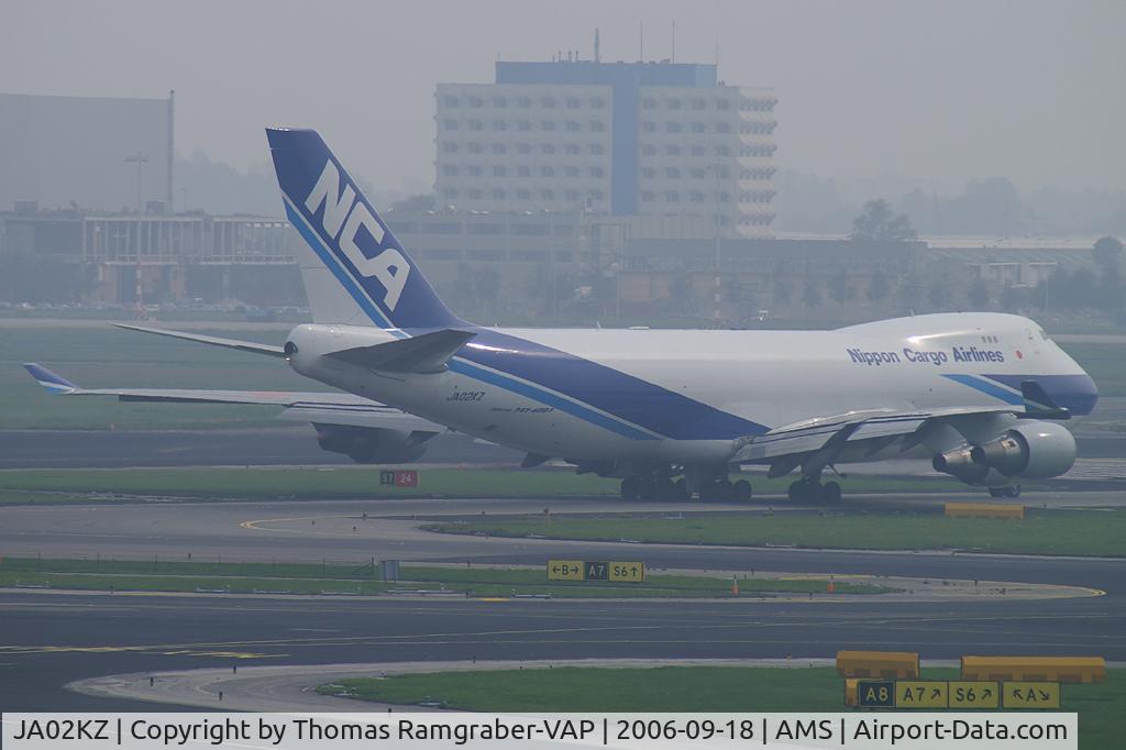 JA02KZ, 2005 Boeing 747-481F (SCD) C/N 34017, Nippon Cargo Airlines-NCA B747-400