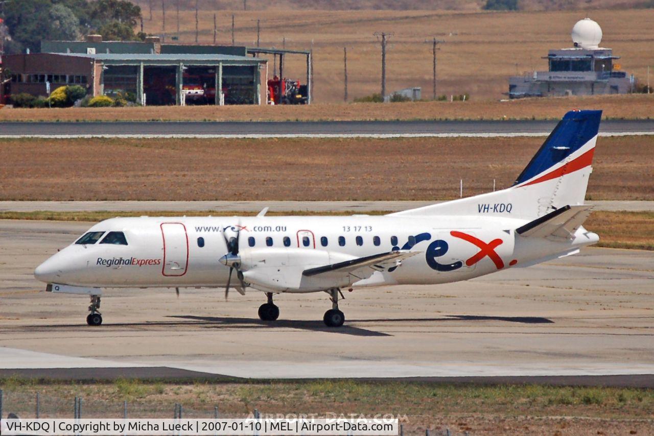 VH-KDQ, 1992 Saab 340B C/N 340B-325, Just arrived in Melbourne