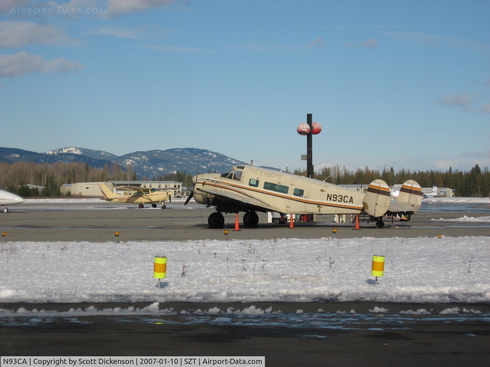 N93CA, 1962 Beech G18S C/N BA-604, Beech 18 flying UPS from Spokane, Wa to Sandpoint, Idaho