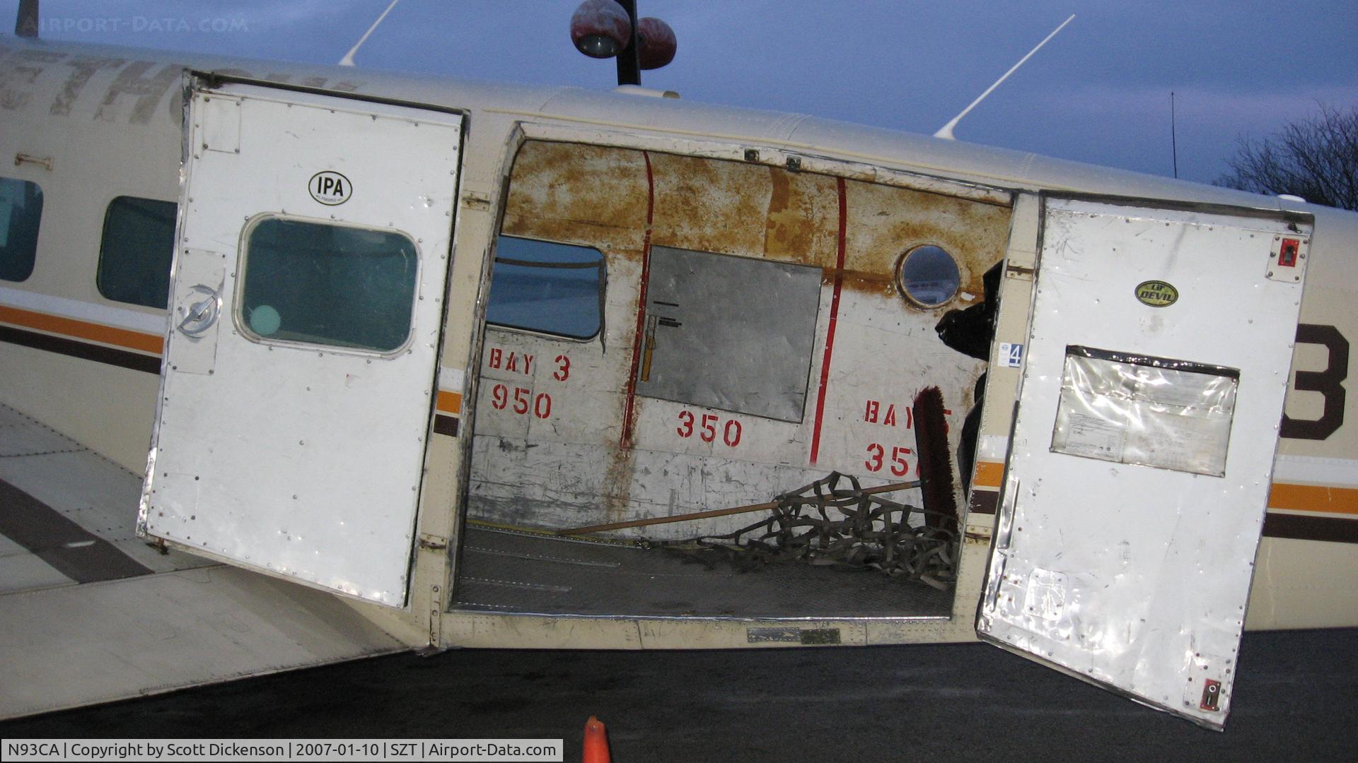 N93CA, 1962 Beech G18S C/N BA-604, Cargo doors to the beech 18 allowing large packages to be loaded