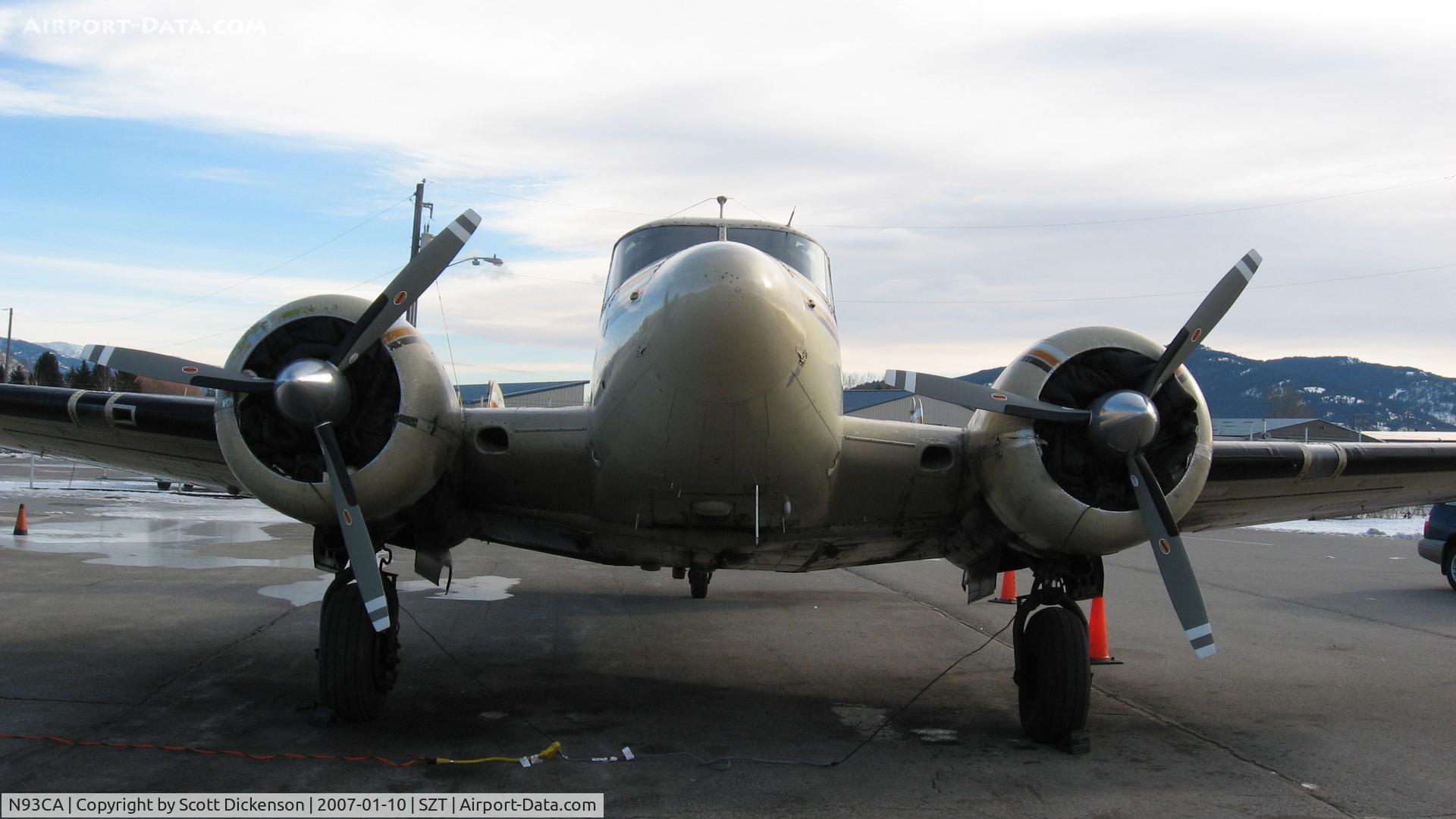 N93CA, 1962 Beech G18S C/N BA-604, Sleeping bags and heaters keep these R985's warm in 10 degree weather