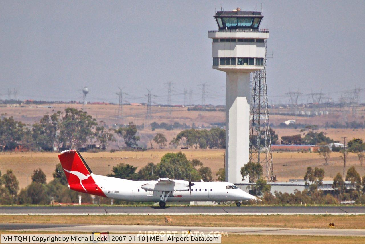 VH-TQH, 2003 De Havilland Canada DHC-8-315Q Dash 8 C/N 597, Just touched down