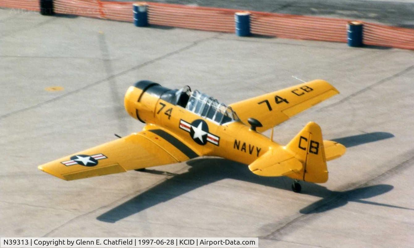 N39313, North American AT-6 C/N 91074, For an open house, seen from the tower, AT-6D 44-81348