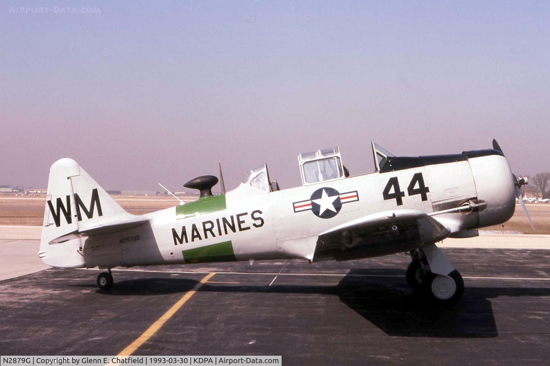 N2879G, 1949 North American T-6G Texan C/N 168-100, Stopping over enroute somewhere