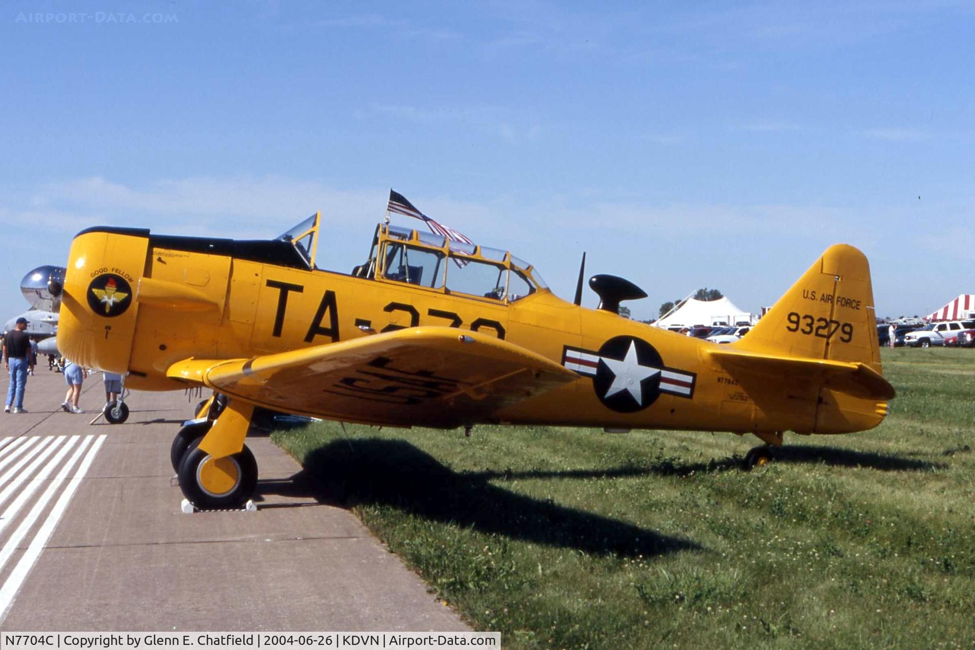 N7704C, 1949 North American T-6G Texan C/N 168-383, At the Quad Cities Airshow