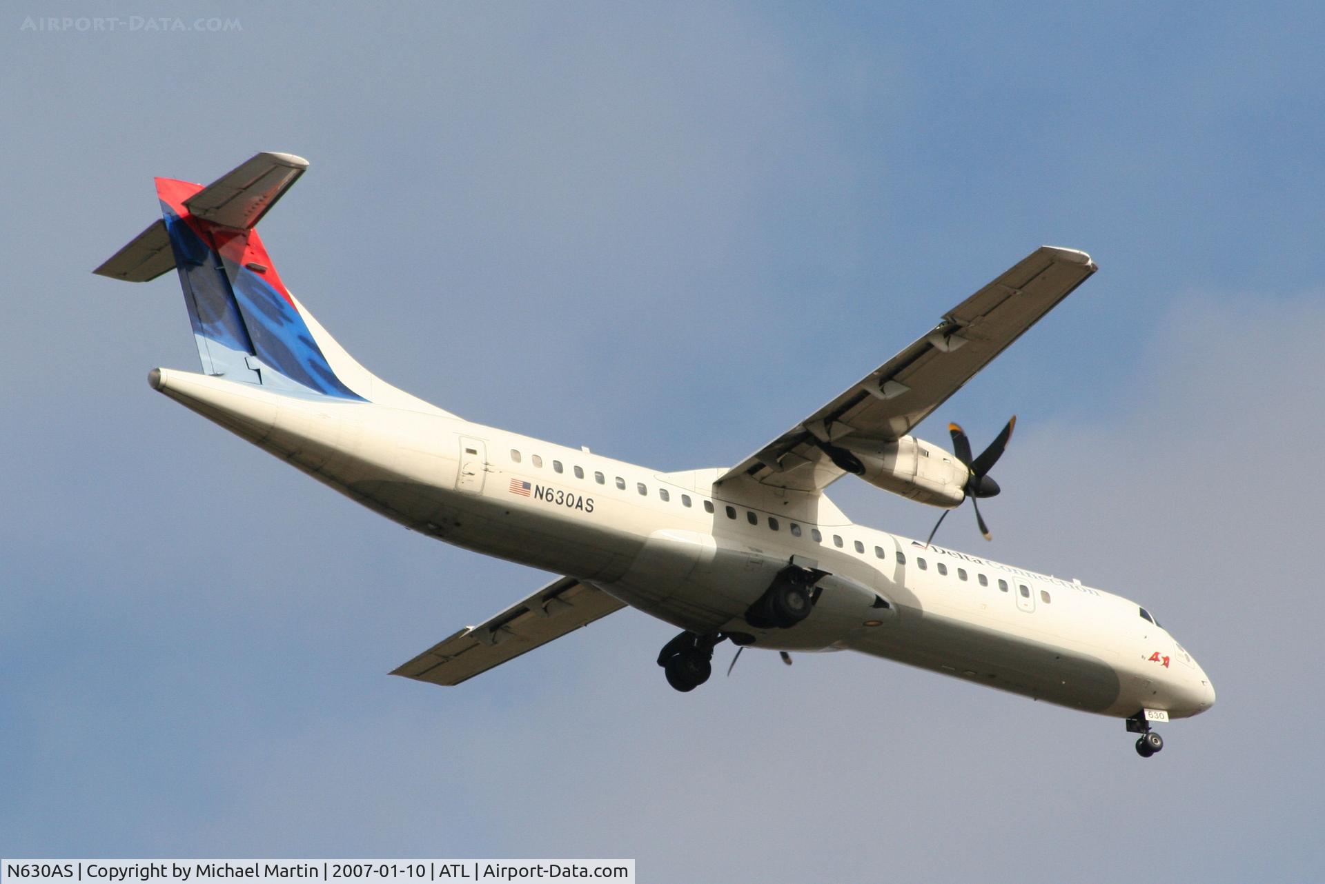N630AS, 1992 ATR 72-212 C/N 336, Over the numbers of 9R