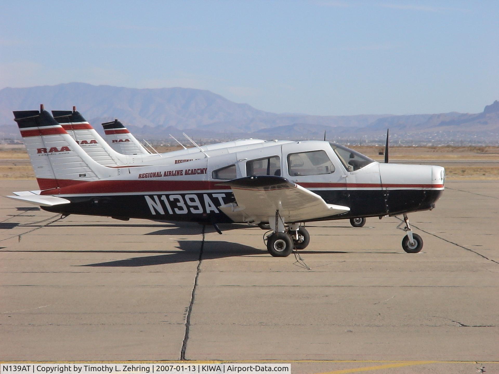 N139AT, 1977 Piper PA-28-161 C/N 28-7716149, Used by Regional Airline Academy - Mesa, AZ