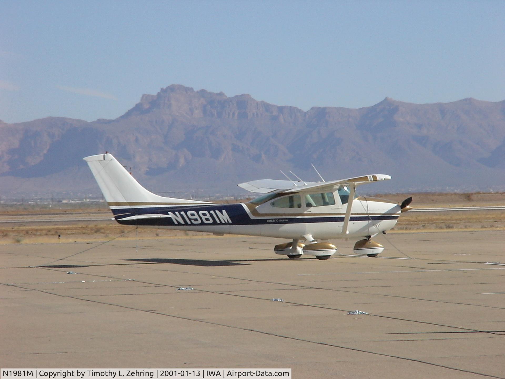 N1981M, 1976 Cessna 182P Skylane C/N 18264510, At Williams Gateway Airport Mesa, AZ