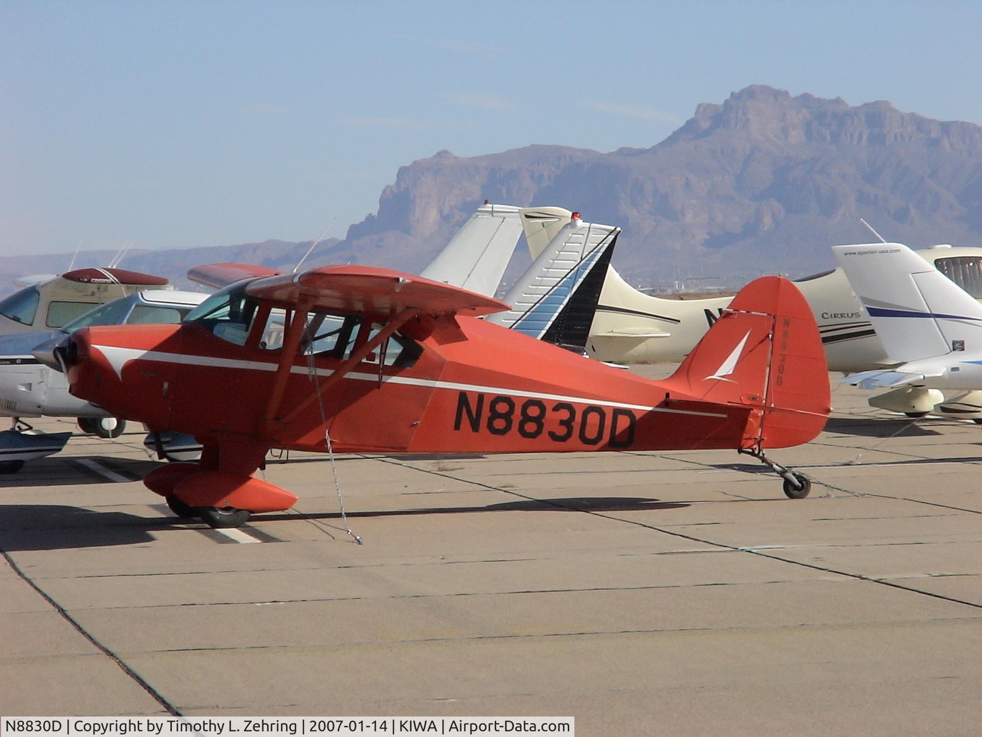 N8830D, 1958 Piper PA-22-160 Tri Pacer C/N 22-6000, At Williams Gateway Airport - Mesa, AZ