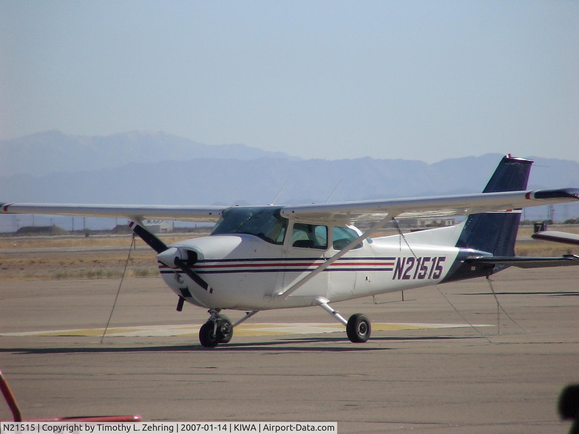 N21515, 1974 Cessna 172M C/N 17263960, At Williams Gateway Airport - Mesa AZ