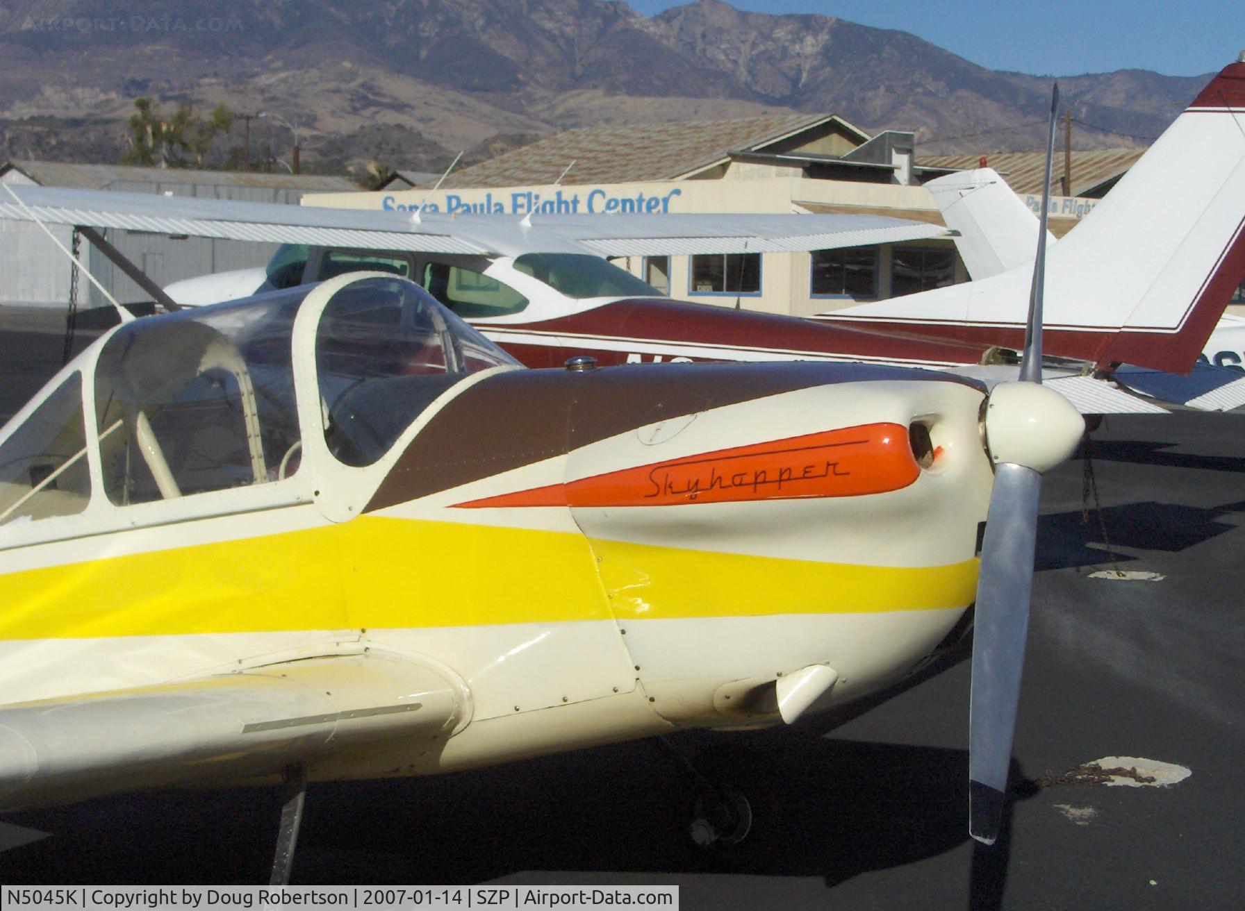 N5045K, Rosenhan SKYHOPPER C/N 1, 1986 Rosenhan Salvay-Stark 'Skyhopper I', Continental O-200 100 Hp, cowl