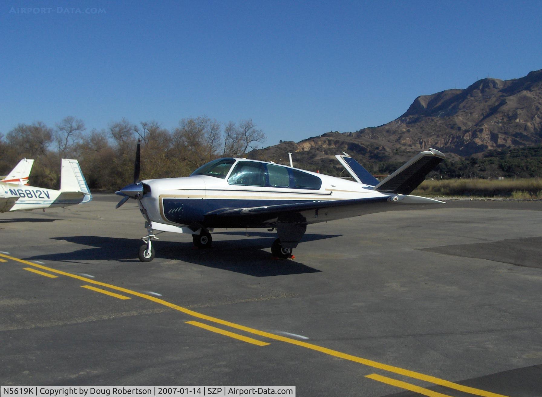 N5619K, 1964 Beech S35 Bonanza C/N D-7380, 1964 Beech S35 BONANZA, Continental IO-520-B 285 Hp