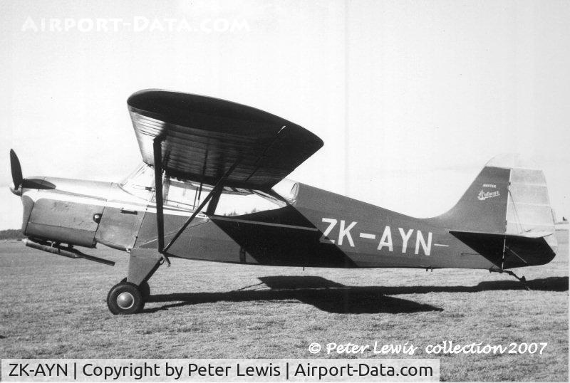 ZK-AYN, Auster J-5B Autocar C/N 2943, Auster Autocar