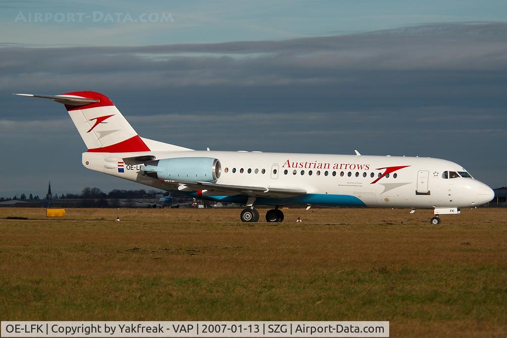 OE-LFK, 1995 Fokker 70 (F-28-0070) C/N 11555, Austrian Arrows Fokker 70