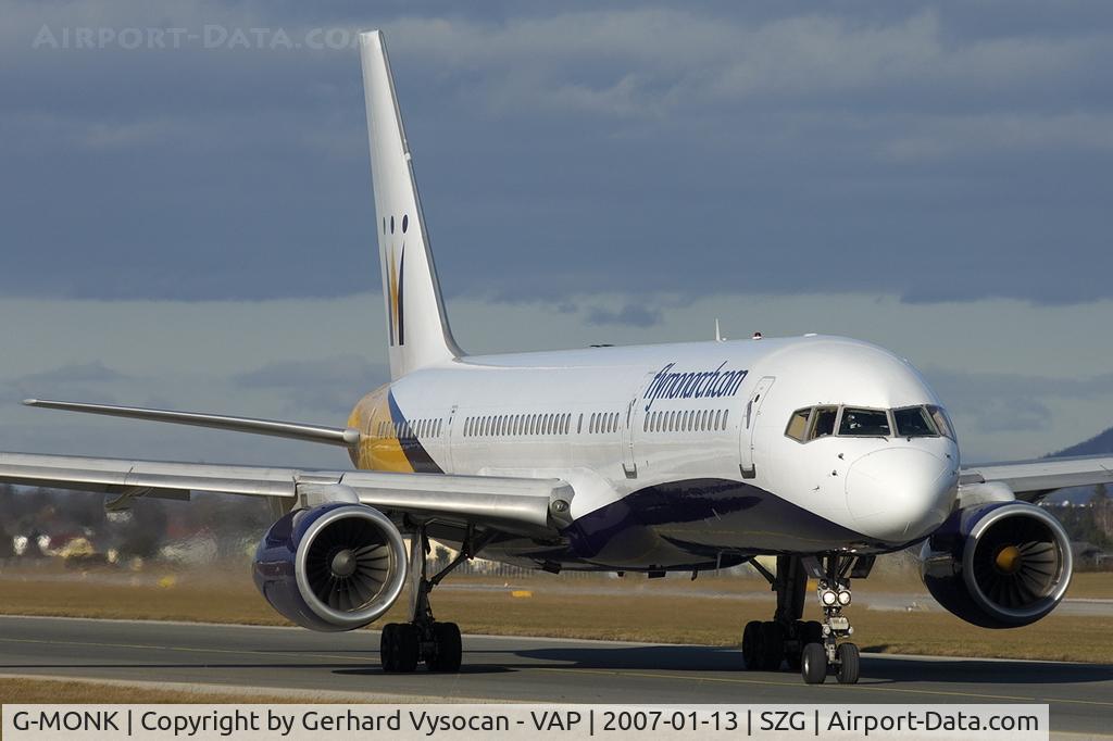 G-MONK, 1988 Boeing 757-2T7 C/N 24105, Salzburg @ highest frequenz