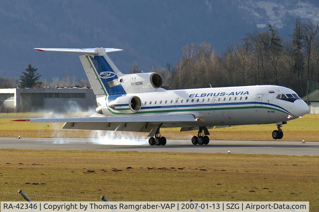 RA-42346, 1987 Yakovlev Yak-42D C/N 4520423708311, Elbrus Avia Yak42