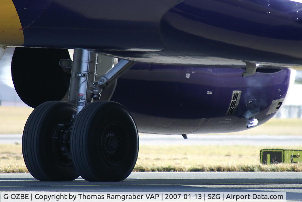 G-OZBE, 2002 Airbus A321-231 C/N 1707, Monarch Airlines A321 (smokey engine)