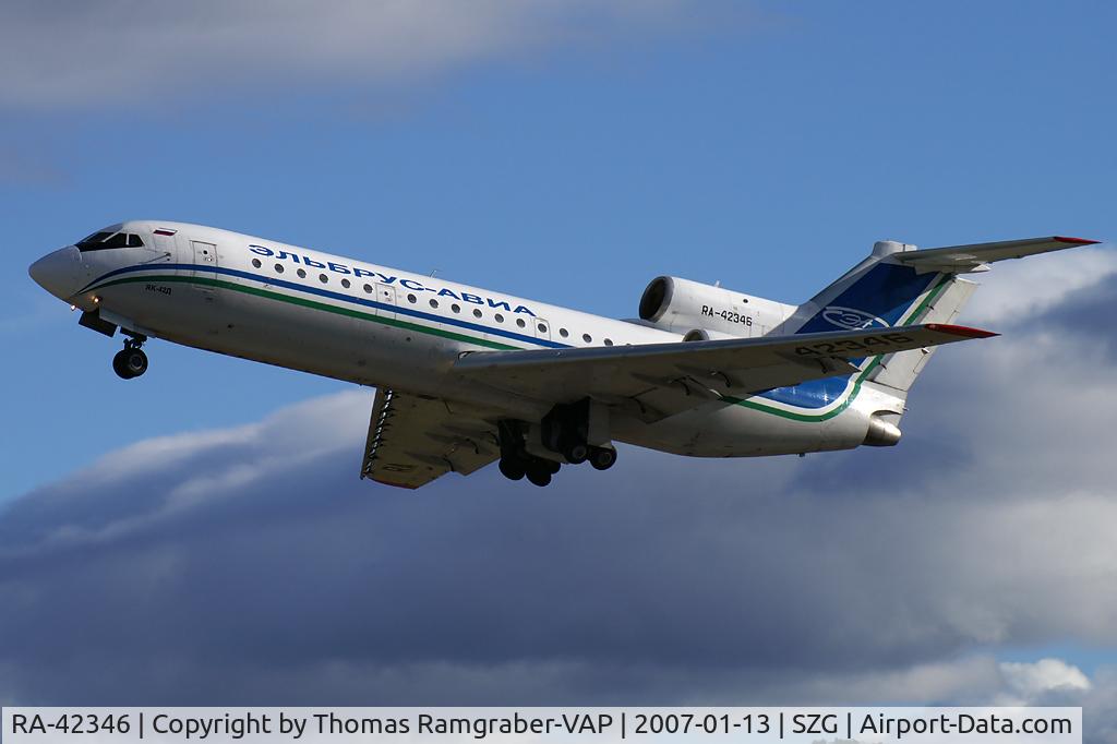 RA-42346, 1987 Yakovlev Yak-42D C/N 4520423708311, Elbrus Avia Yak42