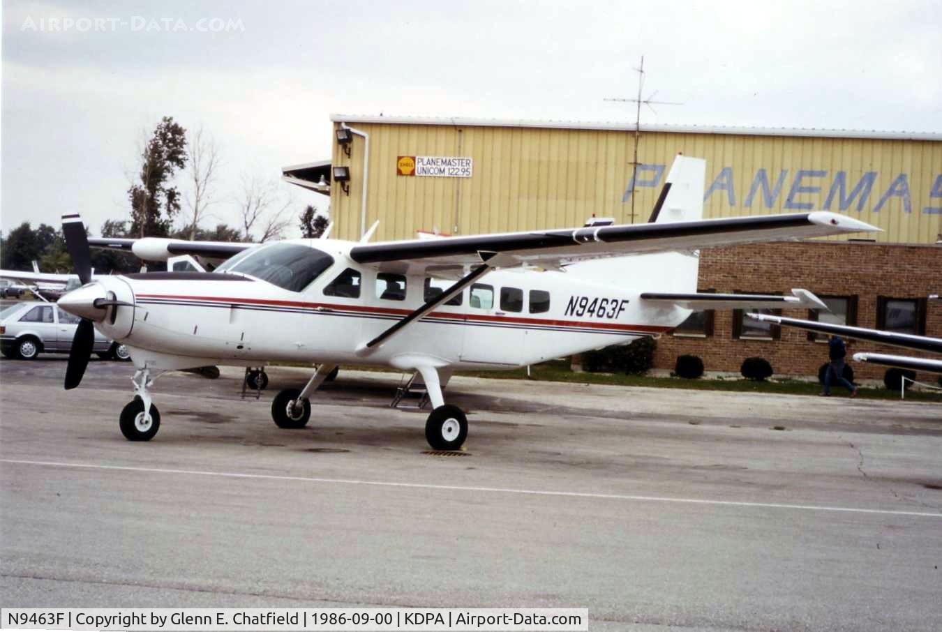 N9463F, Cessna 208 Caravan I C/N 20800061, Photo taken for aircraft recognition training
