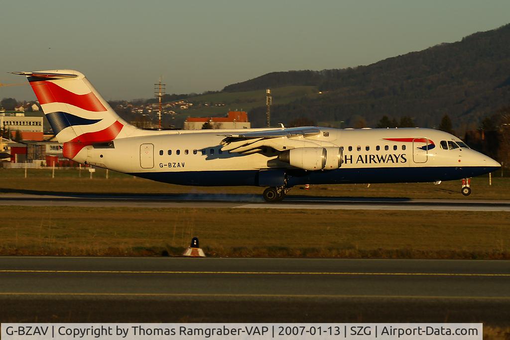 G-BZAV, 1998 British Aerospace Avro 146-RJ100 C/N E3331, British Airways Avro RJ100
