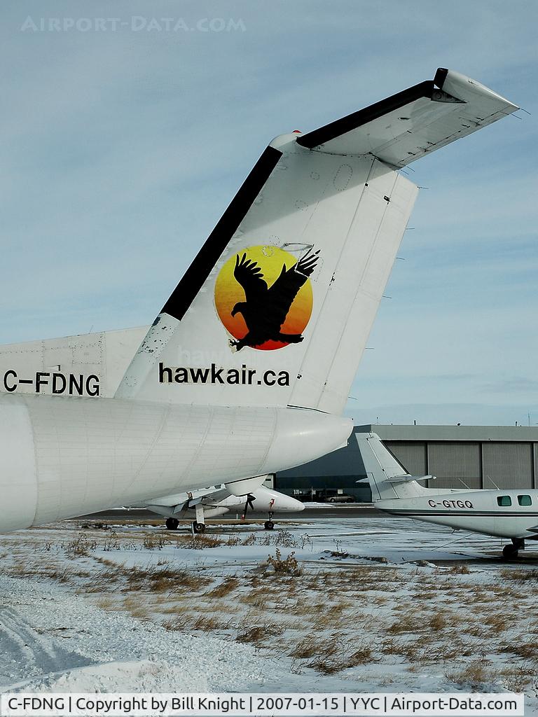 C-FDNG, 1989 De Havilland Canada DHC-8-102 Dash 8 C/N 166, Tail shot