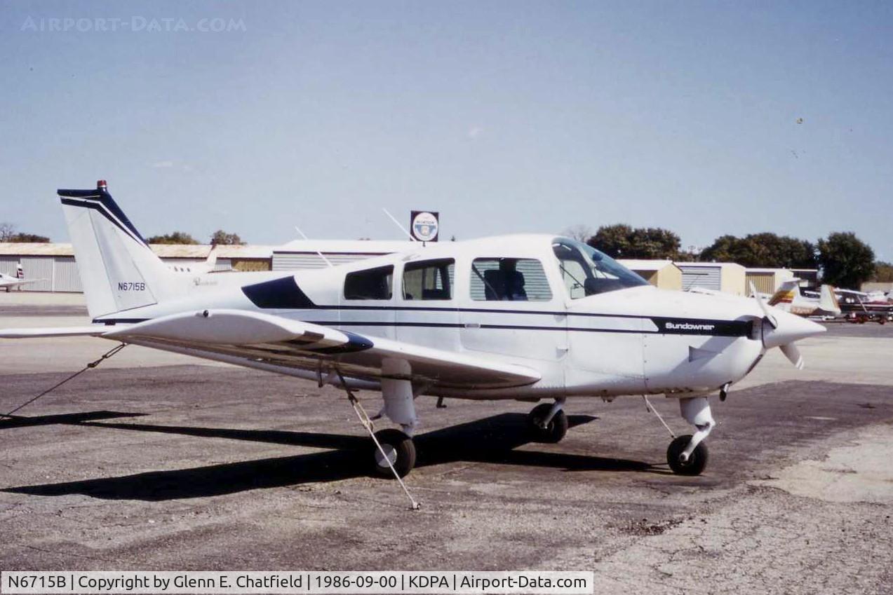 N6715B, 1979 Beech C23 Sundowner 180 C/N M-2258, Photo taken for aircraft recognition training