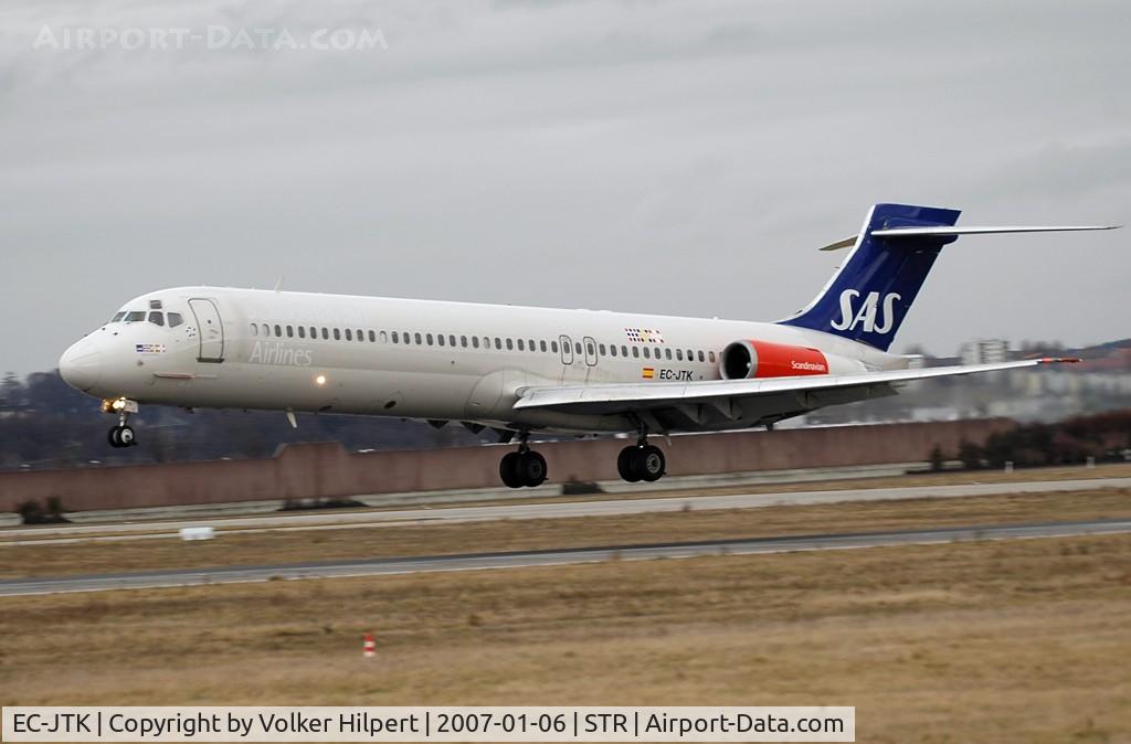 EC-JTK, 1992 McDonnell Douglas MD-87 (DC-9-87) C/N 53348, ex Spanair MD-87 now with SAS