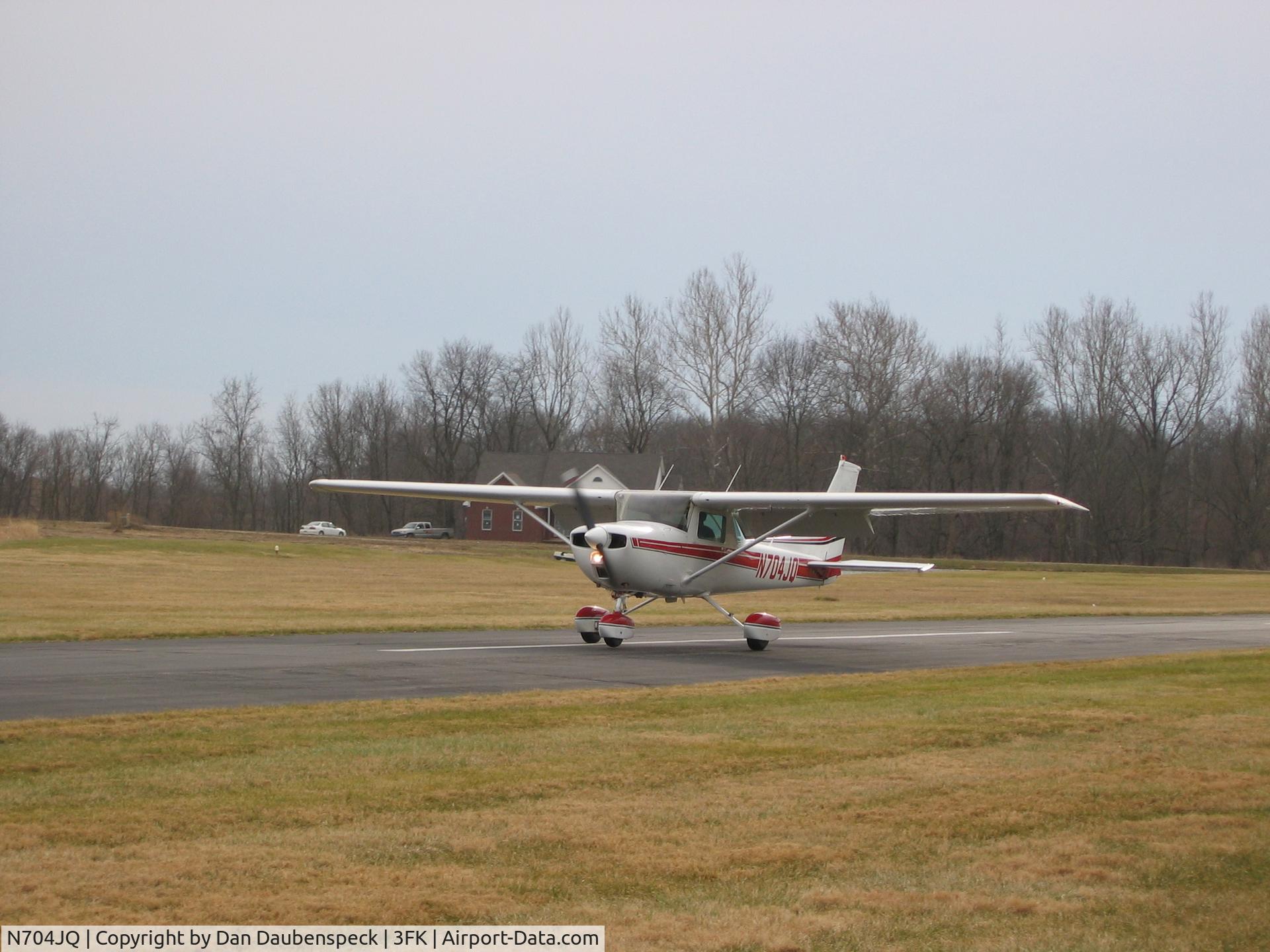 N704JQ, 1976 Cessna 150M C/N 15078651, Rolling Out at Franklin
