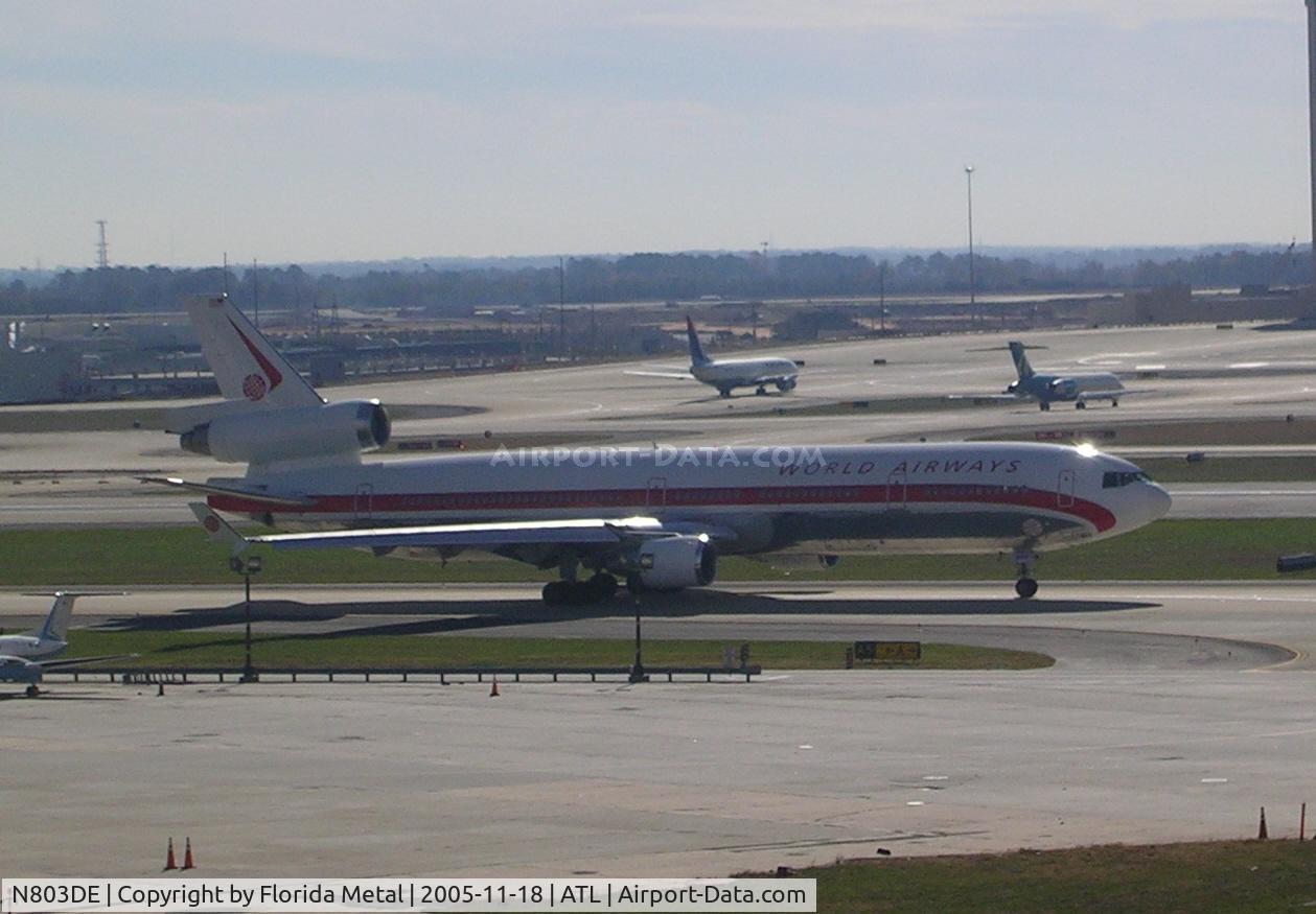 N803DE, 1991 McDonnell Douglas MD-11 C/N 48474, Retro World colors