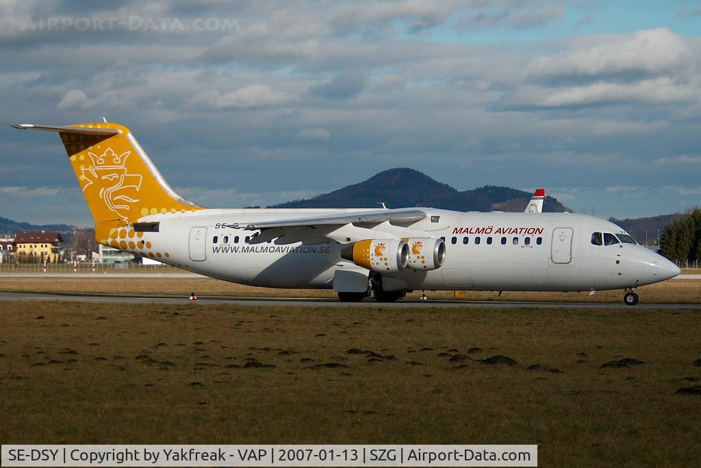 SE-DSY, 1995 British Aerospace Avro 146-RJ100 C/N E3263, Malmoe Aviation BAe146