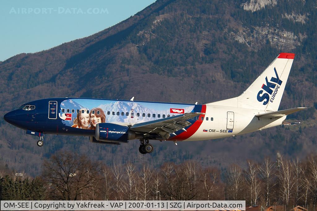 OM-SEE, 1992 Boeing 737-53C C/N 24827, Sky Europe Boeing 737-500 in special colors