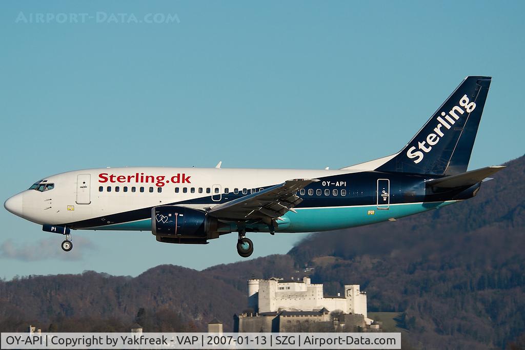 OY-API, 1997 Boeing 737-5L9 C/N 28722, Maerk Boeing 737-500