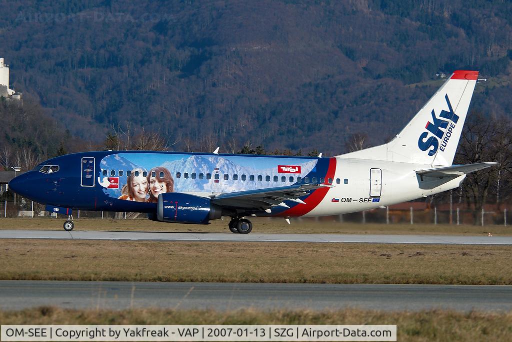 OM-SEE, 1992 Boeing 737-53C C/N 24827, Sky Europe Boeing 737-500 in special colors