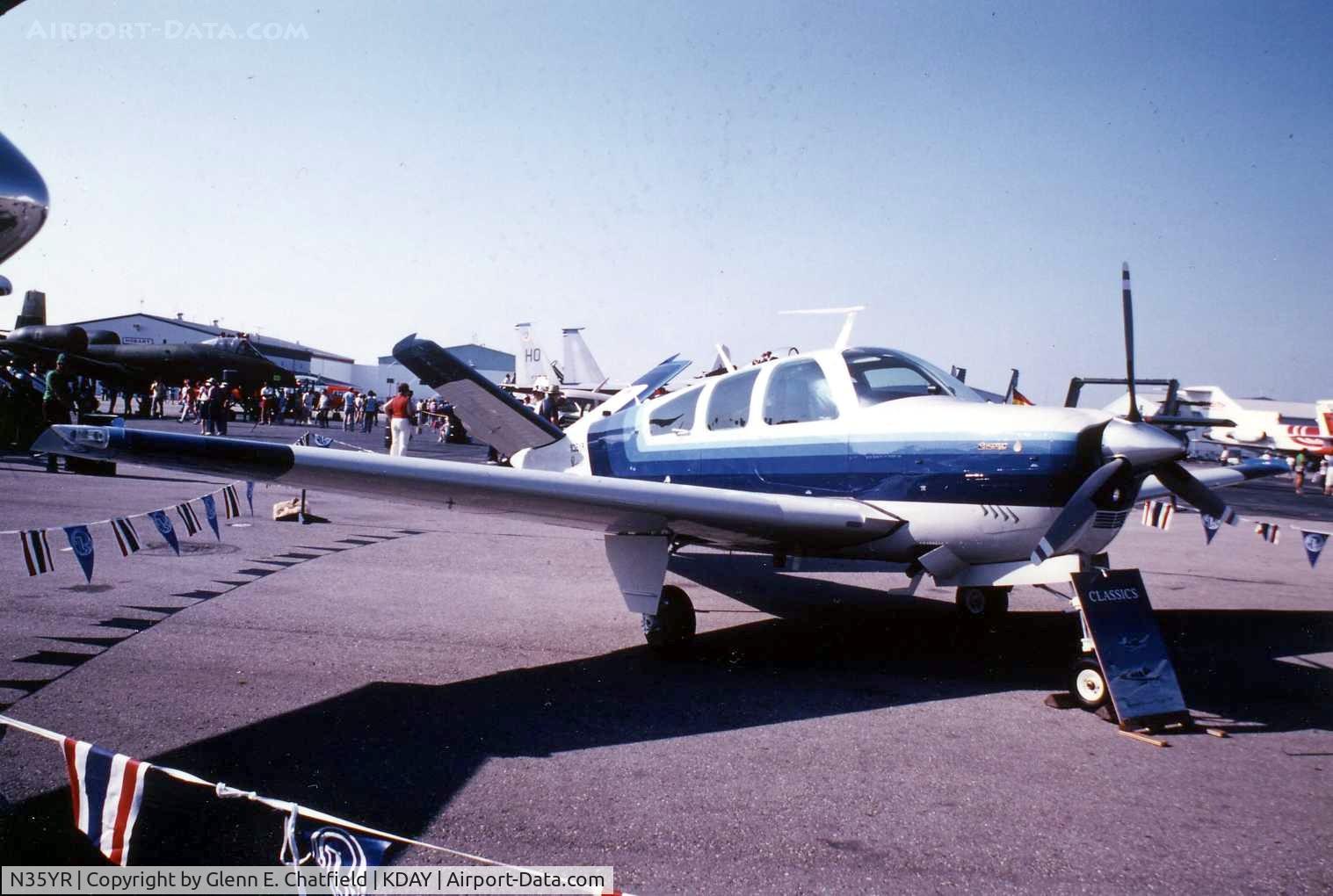 N35YR, 1982 Beech V35B Bonanza C/N D-10397, 35th Anniversay bird at the Dayton International Air Fair