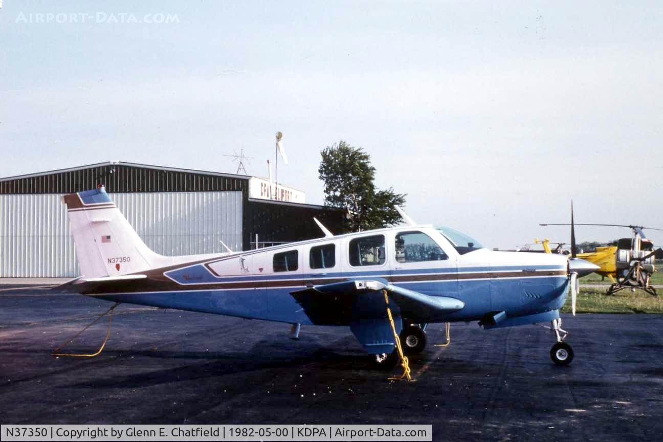 N37350, 1980 Beech A36 Bonanza 36 C/N E-1768, Photo taken for aircraft recognition training
