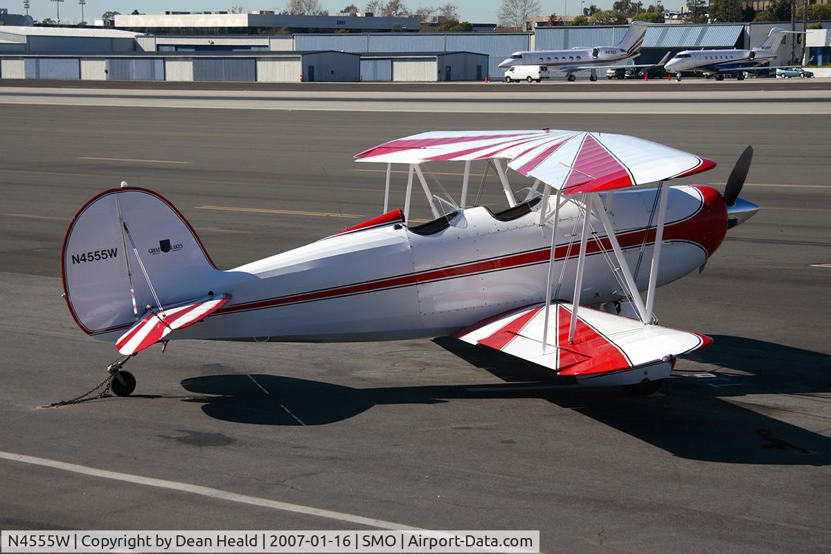 N4555W, 1976 Great Lakes 2T-1A-2 Sport Trainer C/N 0741, An immaculate 1976 Great Lakes at Santa Monica Municipal Airport.