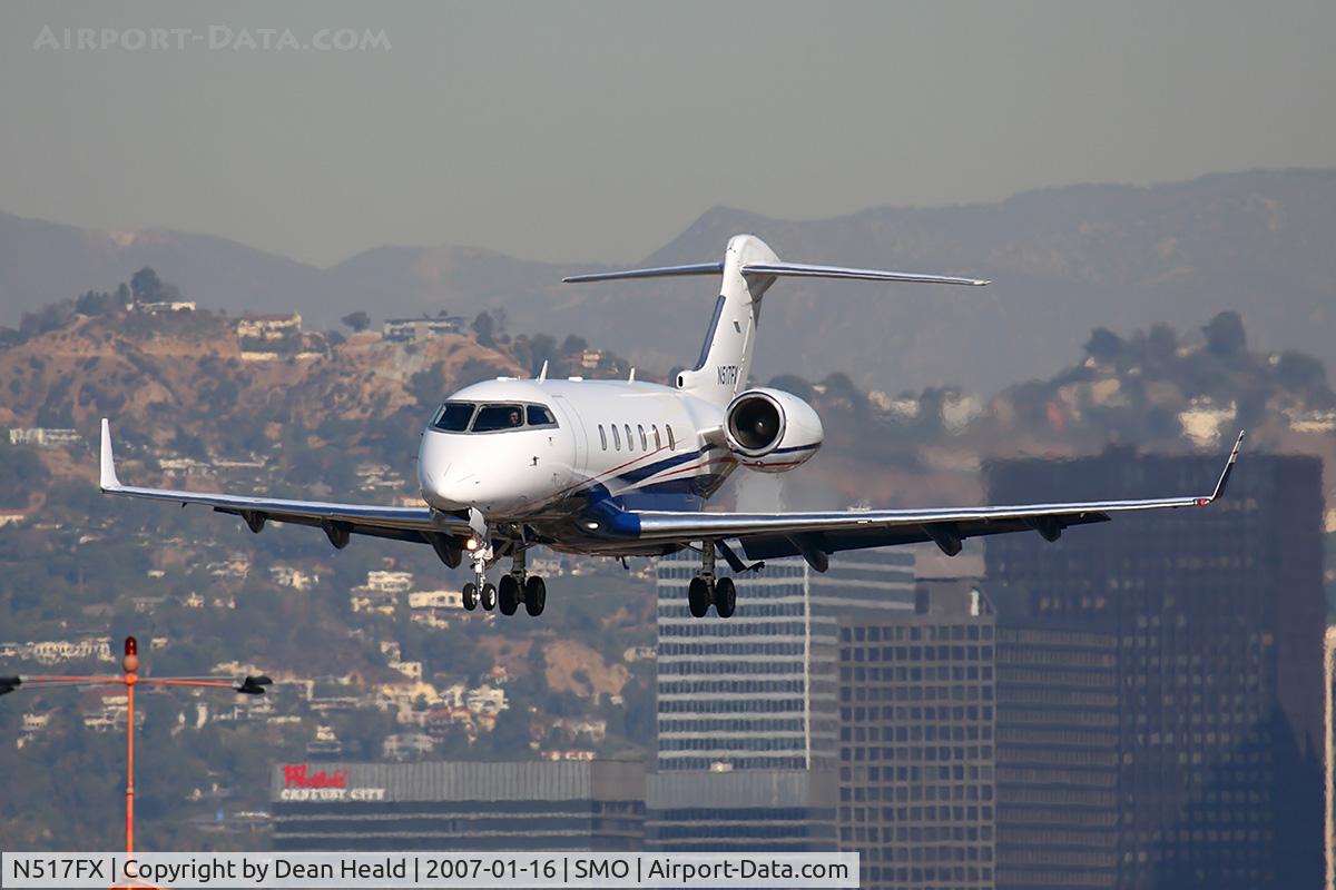 N517FX, 2004 Bombardier Challenger 300 (BD-100-1A10) C/N 20038, Bombardier BD-100-1A10-Challenger 300 N517FX on final approach to RWY 21.