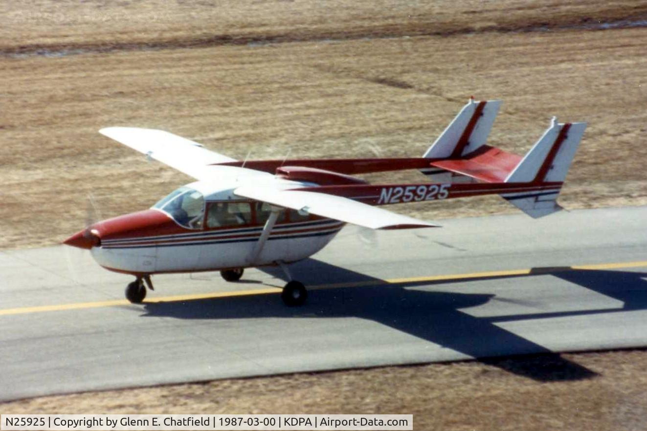 N25925, 1968 Cessna 337C Super Skymaster C/N 337-0892, Photo taken for aircraft recognition training