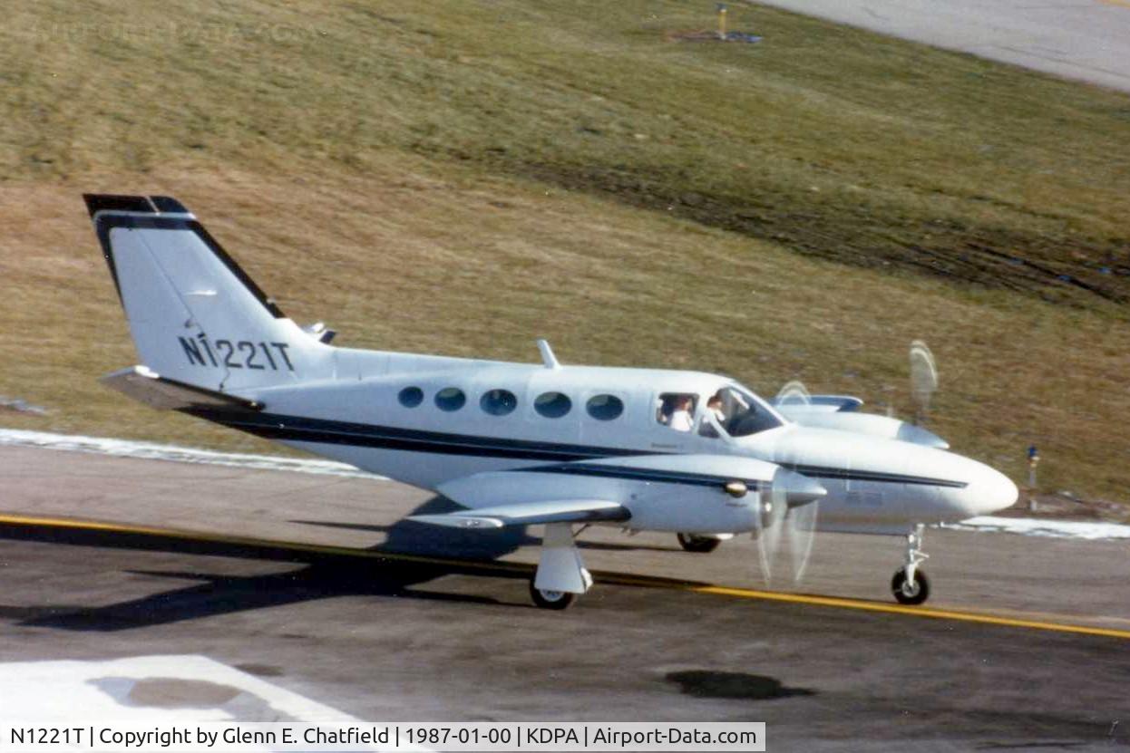 N1221T, 1984 Cessna 425 Conquest I C/N 425-0192, Photo taken for aircraft recognition training