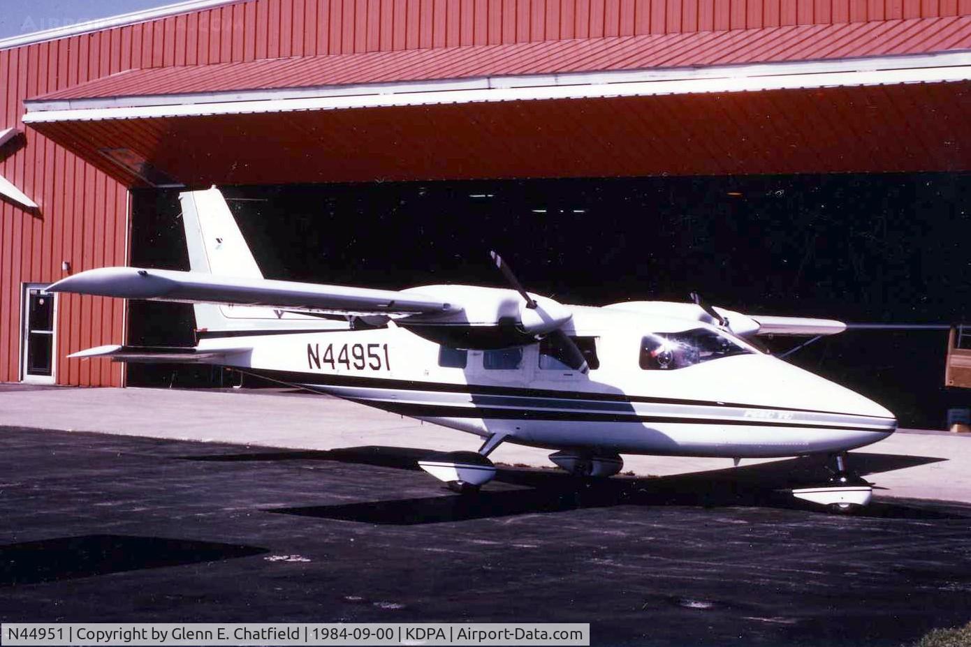 N44951, Partenavia P-68C-TC C/N 322-27/TC, Photo taken for aircraft recognition training
