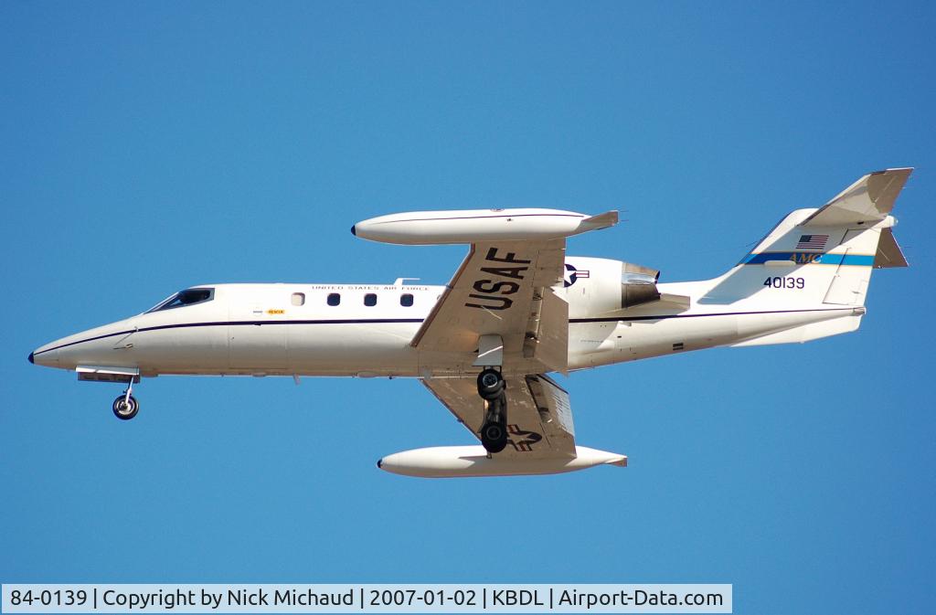84-0139, 1984 Gates Learjet C-21A C/N 35A-585, Bradley ANG's new aircraft arriving for its new CT paint job!